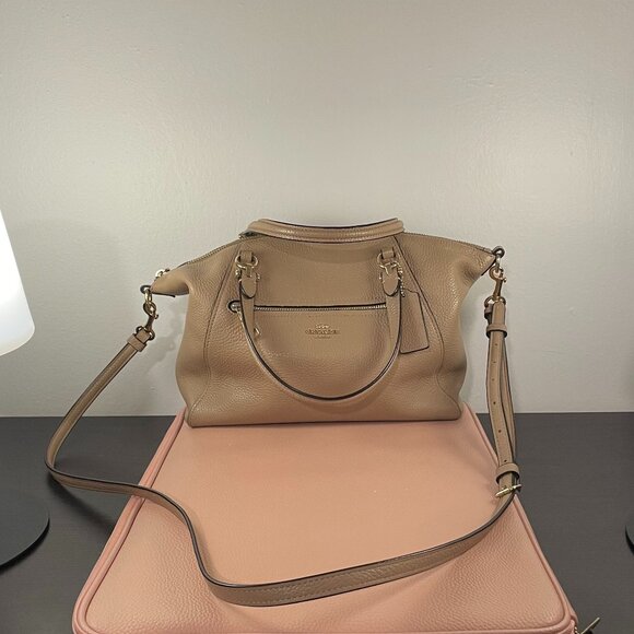 Coach Soft Pebbled Leather Shoulder Bag - Picture 6 of 11